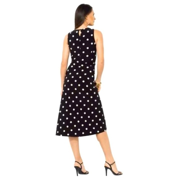 Lauren, Ralph, Lauren, Black and white nautical polkadot dress size 14 - Picture 3 of 11